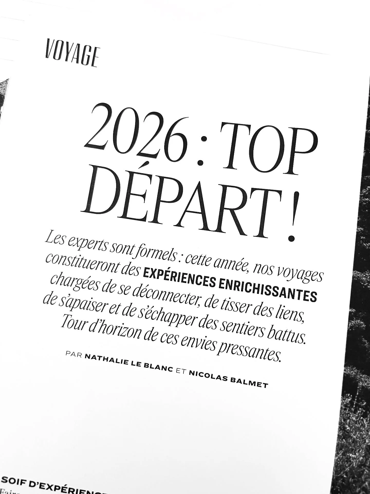 #voyage prévisions des experts pour 2026 … dans le Vif Week-end du 22 janvier
