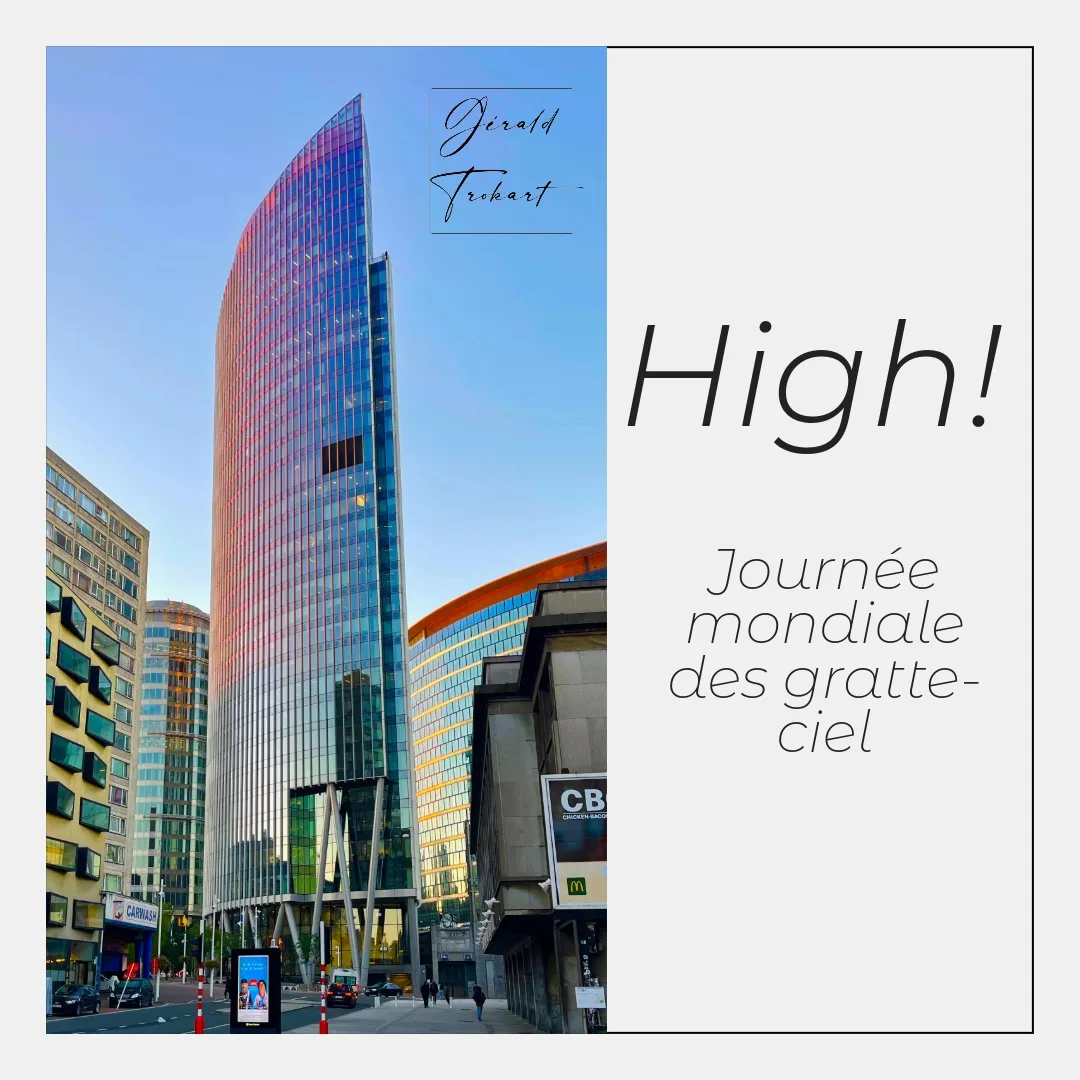 Aujourd'hui, c'est la journée mondiale des gratte-ciel. Je vous partgae donc cette photographie de l'IrisTower, le bâtiment dans lequel je travaille, et qui figure parmi les 7 plus haits bâtiments de la région bruxelloise.